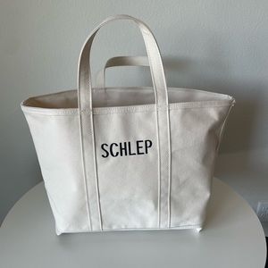 L.L. Bean custom tote w/ “Schlep” on it
